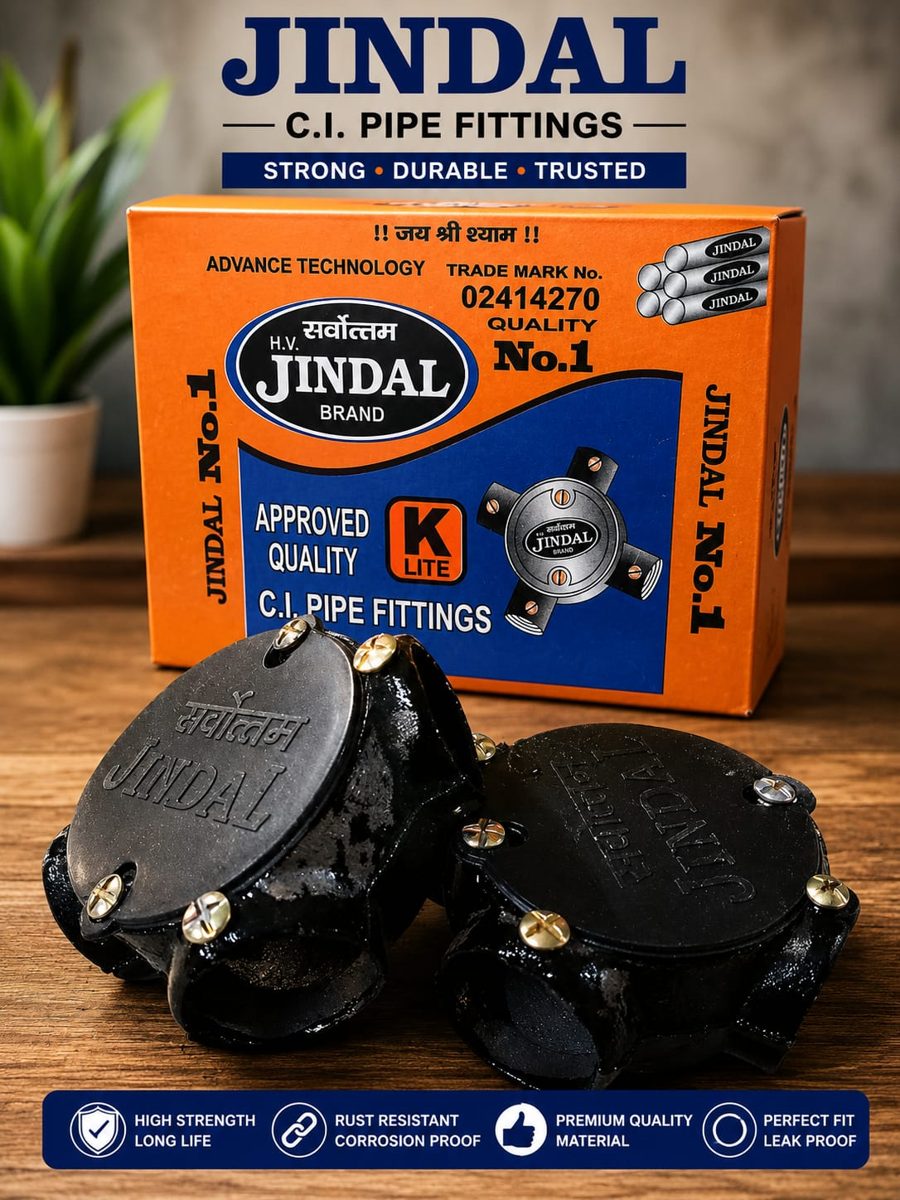 FULL PECH (6 SCREW) 25 MM {1 INCH} JINDAL P.G. JUNCTION BOX