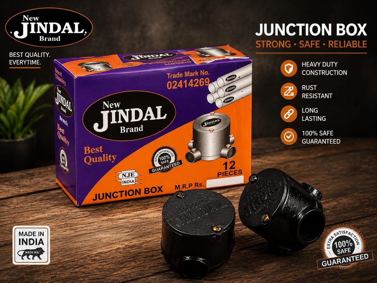 DO PECH (2 SCREW) 25 MM {1 INCH} JINDAL DEEP JUNCTION BOX