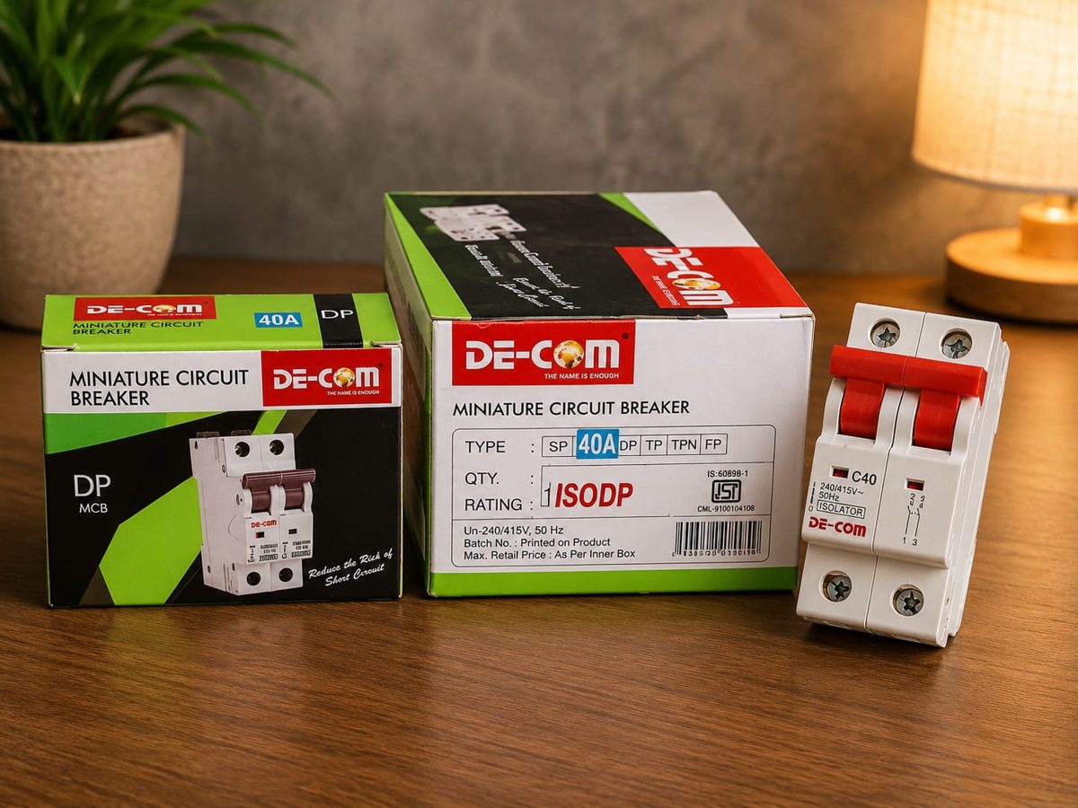 De-Com 40 amp Double Pole Isolator