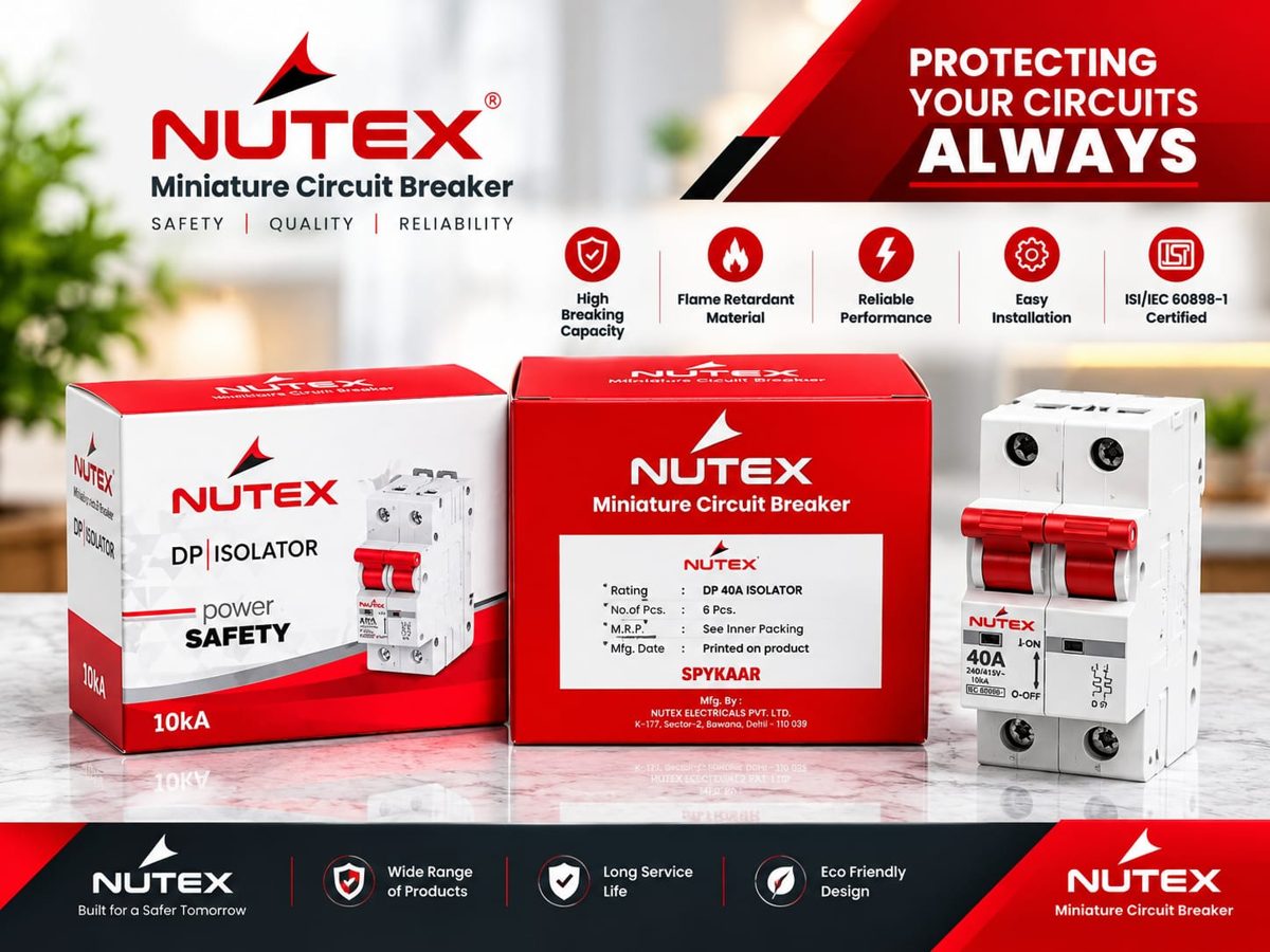 40 Amp Double Pole (D.P.) Isolator NUTEX