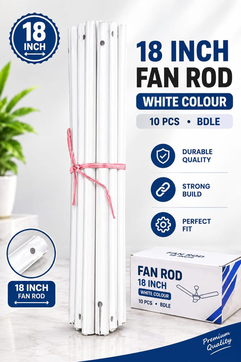 18" inch Fan Rod White Normal Quality