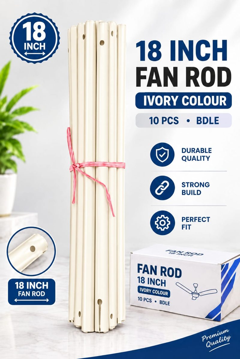 18" inch Fan Rod Ivory Normal Quality