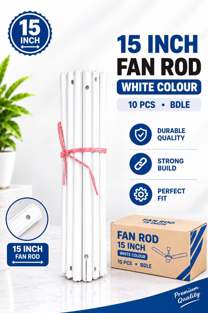 15" inch Fan Rod White Normal Quality