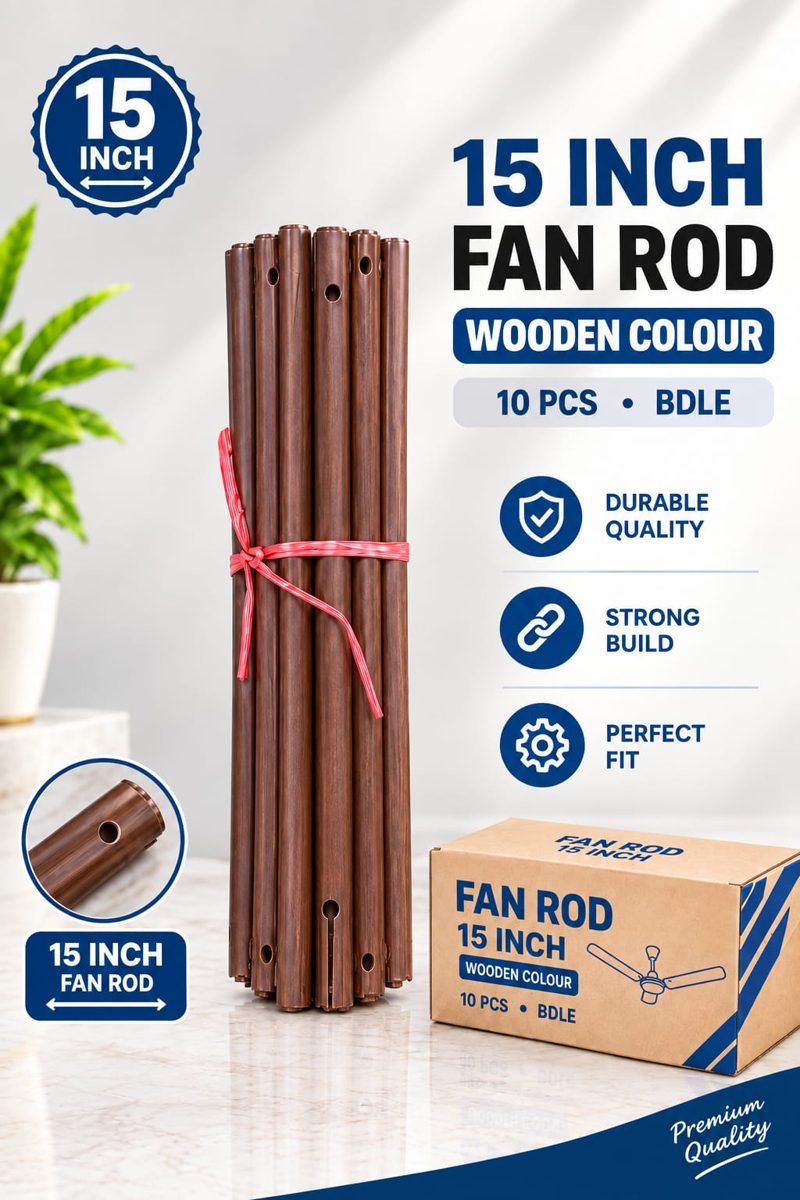 15" inch Fan Rod Brown Normal Quality