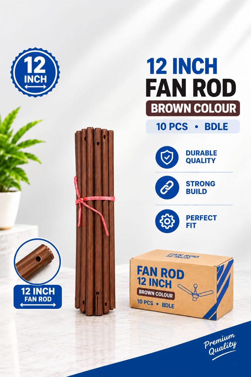 12" inch Fan Rod Brown Normal Quality