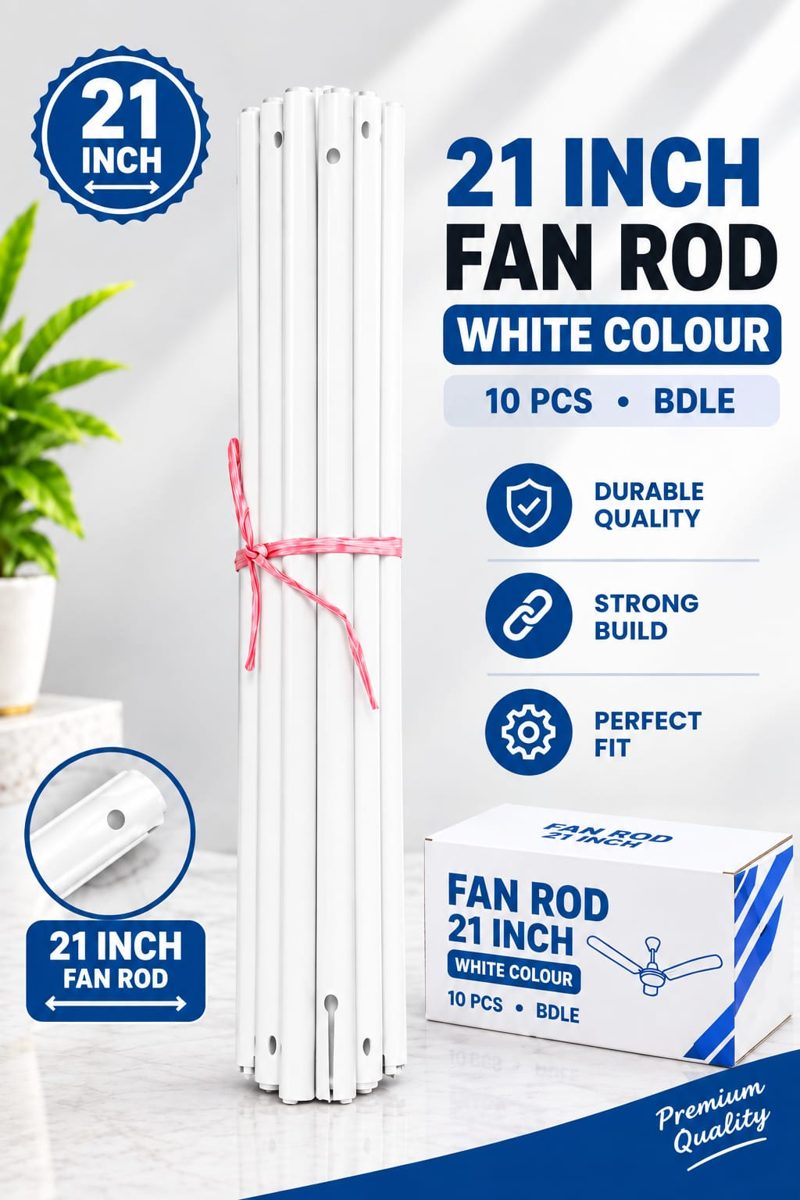 21" inch Fan Rod White Normal Quality