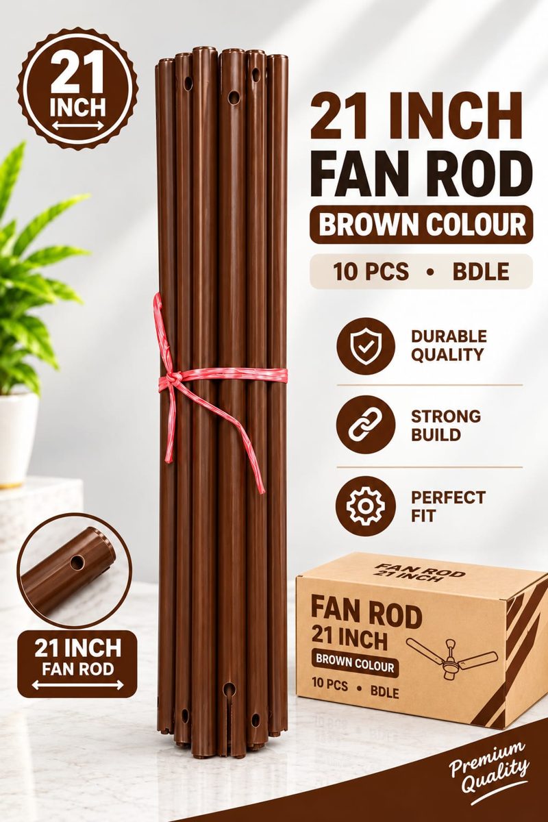 21" inch Fan Rod Brown Normal Quality