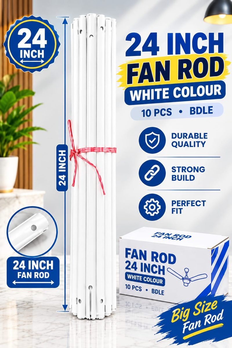 24" inch Fan Rod White Normal Quality