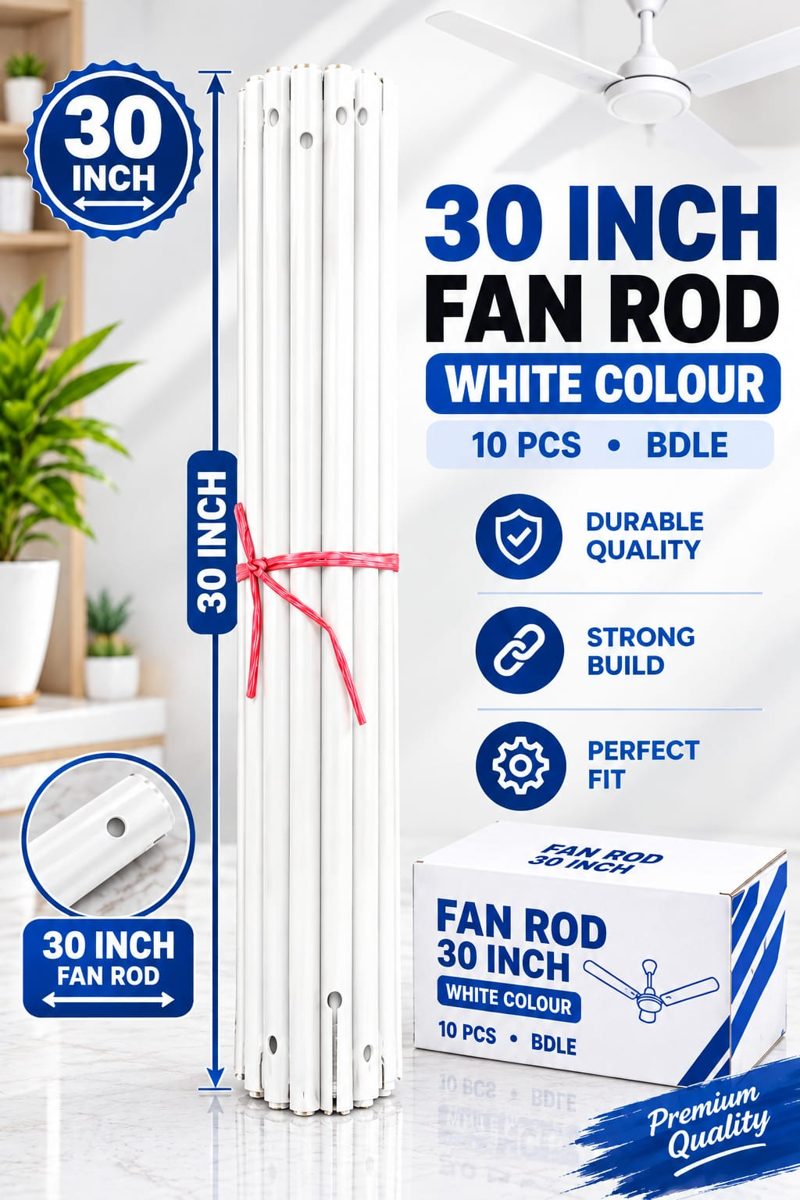 30" inch Fan Rod White Normal Quality