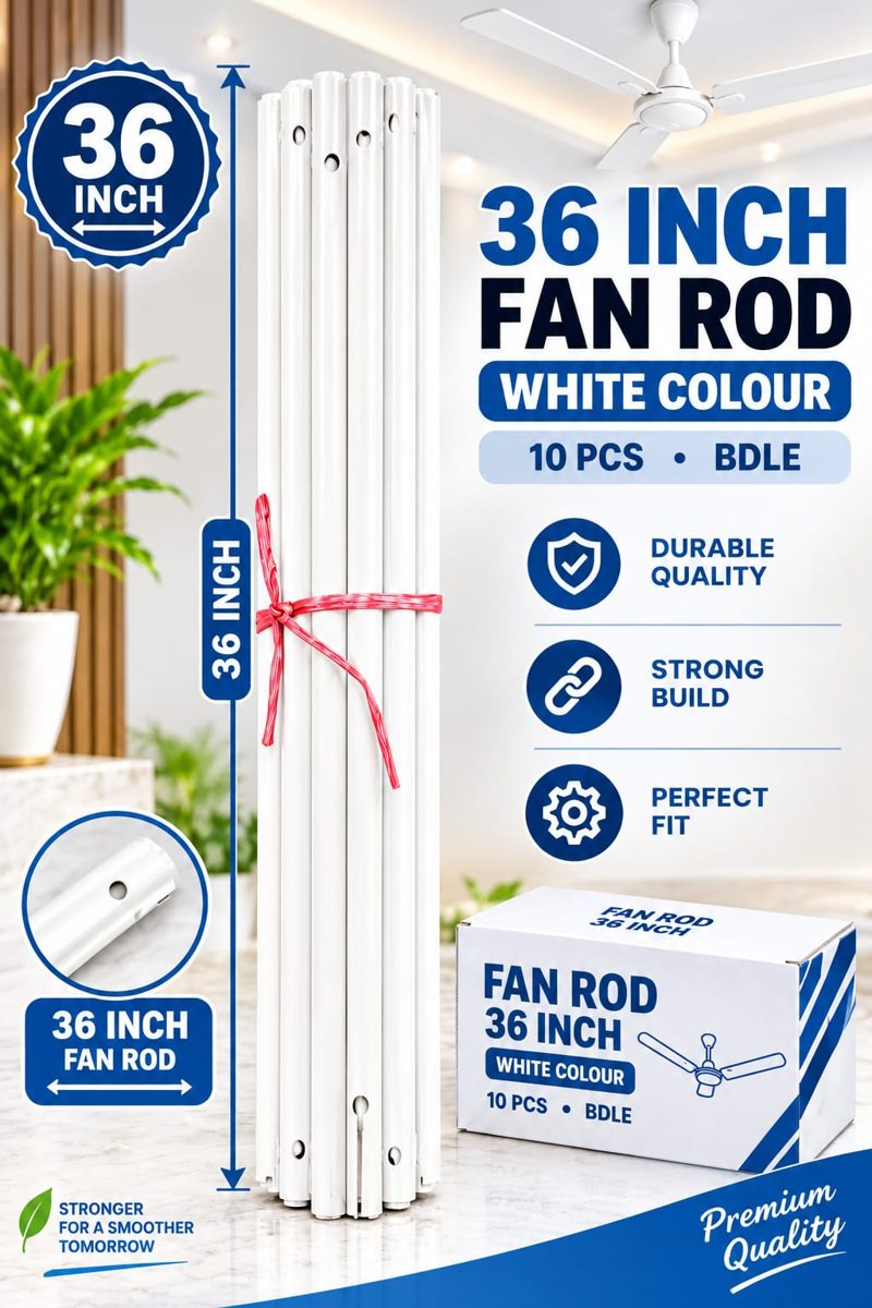 36" inch Fan Rod White Normal Quality