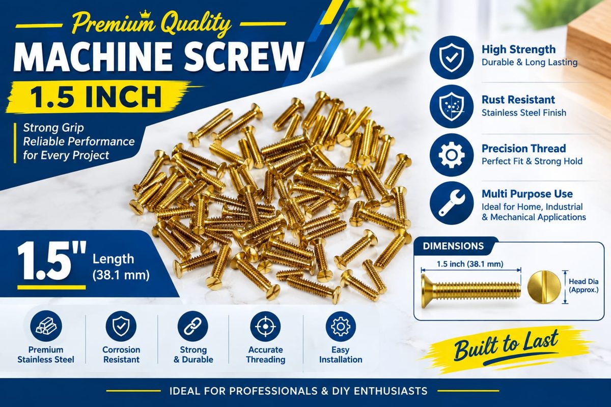 1.5" inch Machine Screw (3/16)